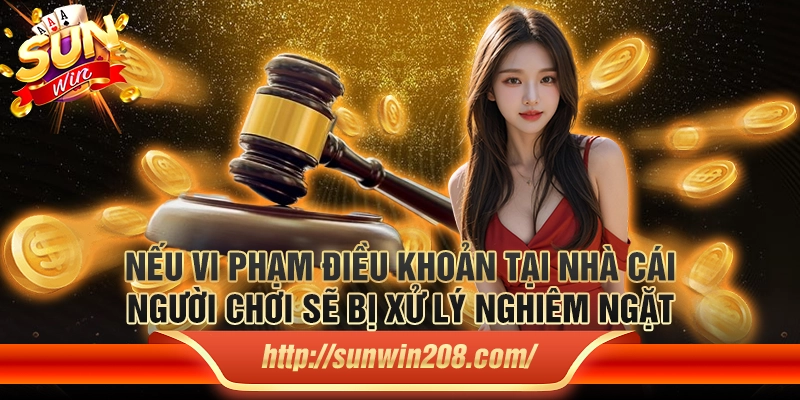 Nếu vi phạm điều khoản tại nhà cái người chơi sẽ bị xử lý nghiêm ngặt